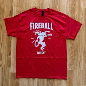 NEW- Fireball Cinnamon Whisky Short Sleeve Tee T Shirt- Unisex- Large